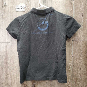 JUNIORS SS Polo Shirt, 1/4 Button Up *vgc, collar: curled ends, mnr edge rubs & faded