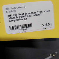 Full Seat Breeches *vgc, v.mnr stain & pulled seat seam
