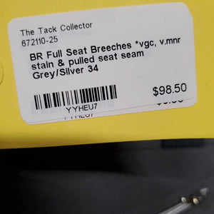 Full Seat Breeches *vgc, v.mnr stain & pulled seat seam