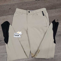 JUNIORS BOYS Euro Seat Breeches *xc, mnr leg stains, seam puckers