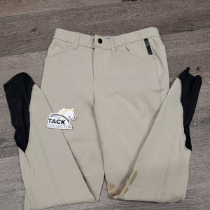 JUNIORS BOYS Euro Seat Breeches *xc, mnr leg stains, seam puckers