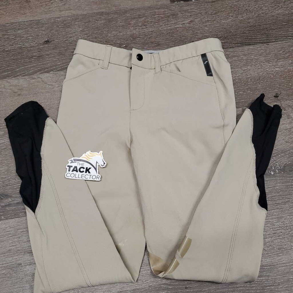 JUNIORS BOYS Euro Seat Breeches *xc, mnr leg stains, seam puckers