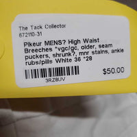 MENS? High Waist Breeches *vgc/gc, older, seam puckers, shrunk?, mnr stains, ankle rubs/pills
