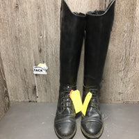 JUNIORS Neoprene Field Boots, zippers *gc, dirty, scrapes & scuffs