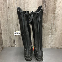 JUNIORS Neoprene Field Boots, zippers *gc, dirty, scrapes & scuffs
