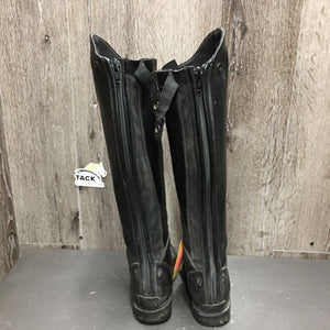 JUNIORS Neoprene Field Boots, zippers *gc, dirty, scrapes & scuffs