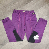 JUNIORS Winter Fleece Lined Breeches, Pull On, Drawstring *gc/fair, clumpy, pilly, rubs, unstitched knee
