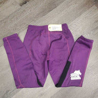 JUNIORS Winter Fleece Lined Breeches, Pull On, Drawstring *gc/fair, clumpy, pilly, rubs, unstitched knee
