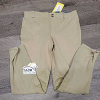 JUNIORS Cotton Breeches, Pull On *gc, baggy knees, older, v.pulled seat seams, rubs, pills, hairy velcro, v.rubbed edge
