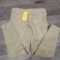JUNIORS Cotton Breeches, Pull On *gc, baggy knees, older, v.pulled seat seams, rubs, pills, hairy velcro, v.rubbed edge
