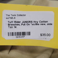 JUNIORS Hvy Cotton Breeches, Pull On *xc/like new, older