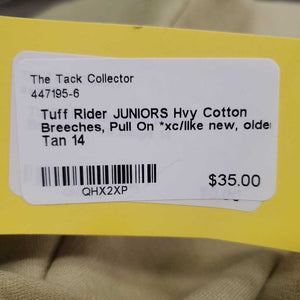 JUNIORS Hvy Cotton Breeches, Pull On *xc/like new, older