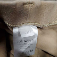 Hvy Cotton Breeches, Pull On *gc, knees: pills, rubs & stains, hairy, faded, older