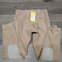 Hvy Cotton Breeches, Pull On *gc, knees: pills, rubs & stains, hairy, faded, older
