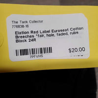 Euroseat Cotton Breeches *fair, hole, faded, rubs
