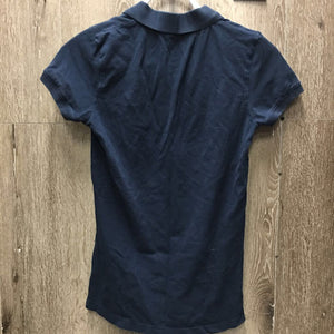 SS Polo Shirt, 1/4 Button Up *gc, v.faded, mnr hair
