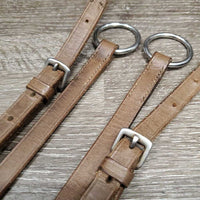 Flat Adjustable Leather Breastplate, Running Attach *fair/gc, v.stiff, dry, creases, faded, dirt, v.scraped edges, xholes
