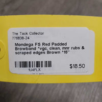 FS Rsd Padded Browband *vgc, clean, mnr rubs & scraped edges
