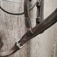 Rsd Bridle *gc/fair, MISSING Cheek, scraped edges, rubs, clean, stiff, dry
