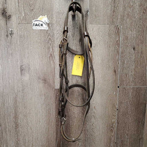 Rsd Bridle *gc/fair, MISSING Cheek, scraped edges, rubs, clean, stiff, dry
