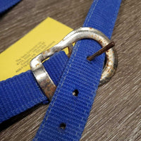 Stiff Nylon Halter, adj *gc/fair, clean, rusty, faded, v.rusty, rough/scratchy, edge frays
