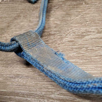 Thick Nylon Halter *fair/gc, faded, stiff, edges: frays & snags, older, dirty, stains, unwoven side