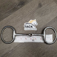 Thin Eggbutt Snaffle Bit *gc/fair, dirty, residue, stains, sloppy joints, scratches
