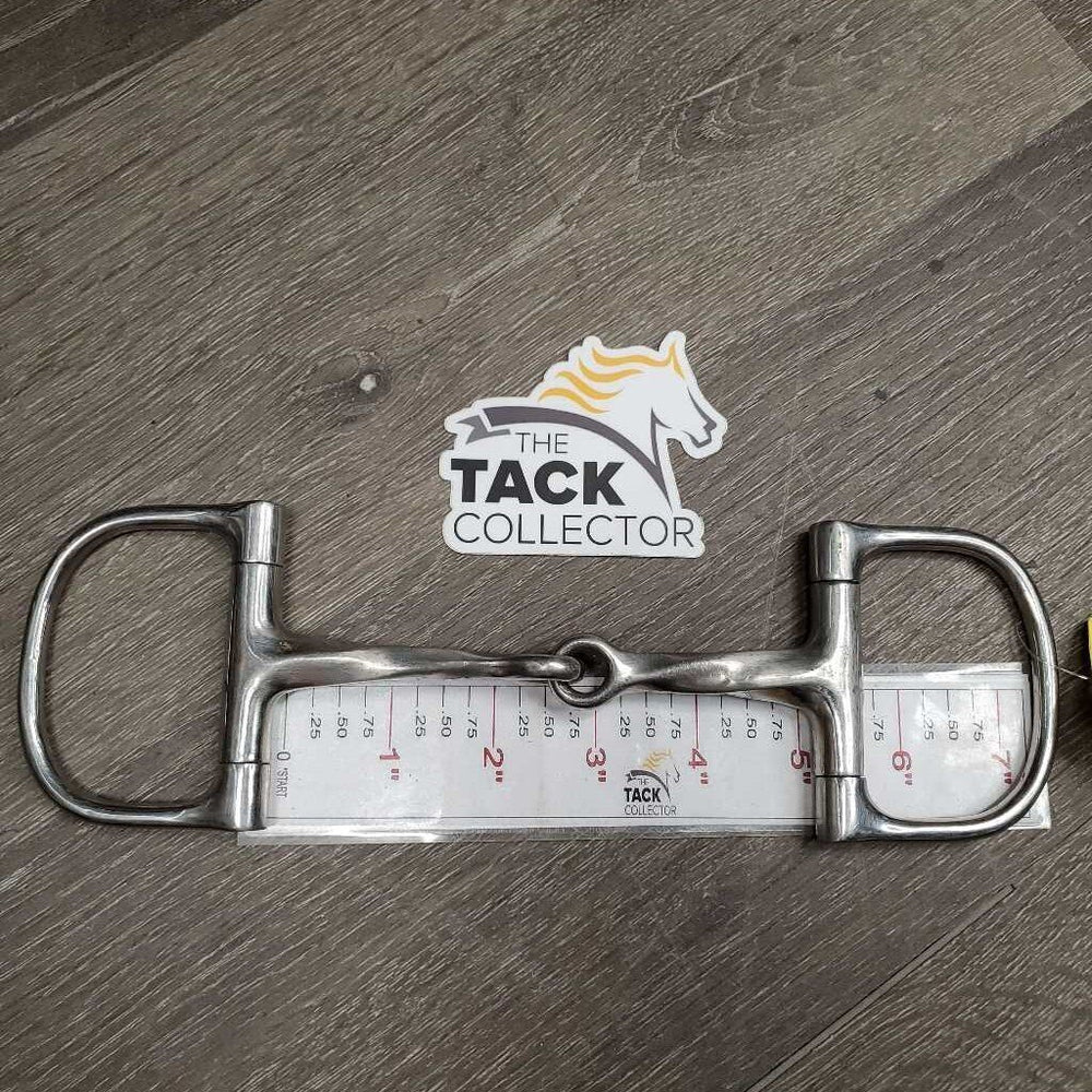Slow Twist Small D Ring Snaffle Bit *gc, clean, dull, scuffs, scratches, chews