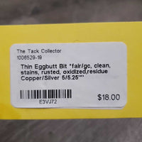 Thin Eggbutt Bit *fair/gc, clean, stains, rusted, oxidized,residue