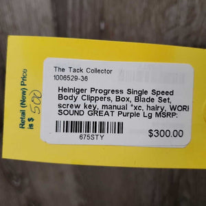 Single Speed Body Clippers, Box, Blade Set, screw key, manual *xc, hairy, WORK, SOUND GREAT