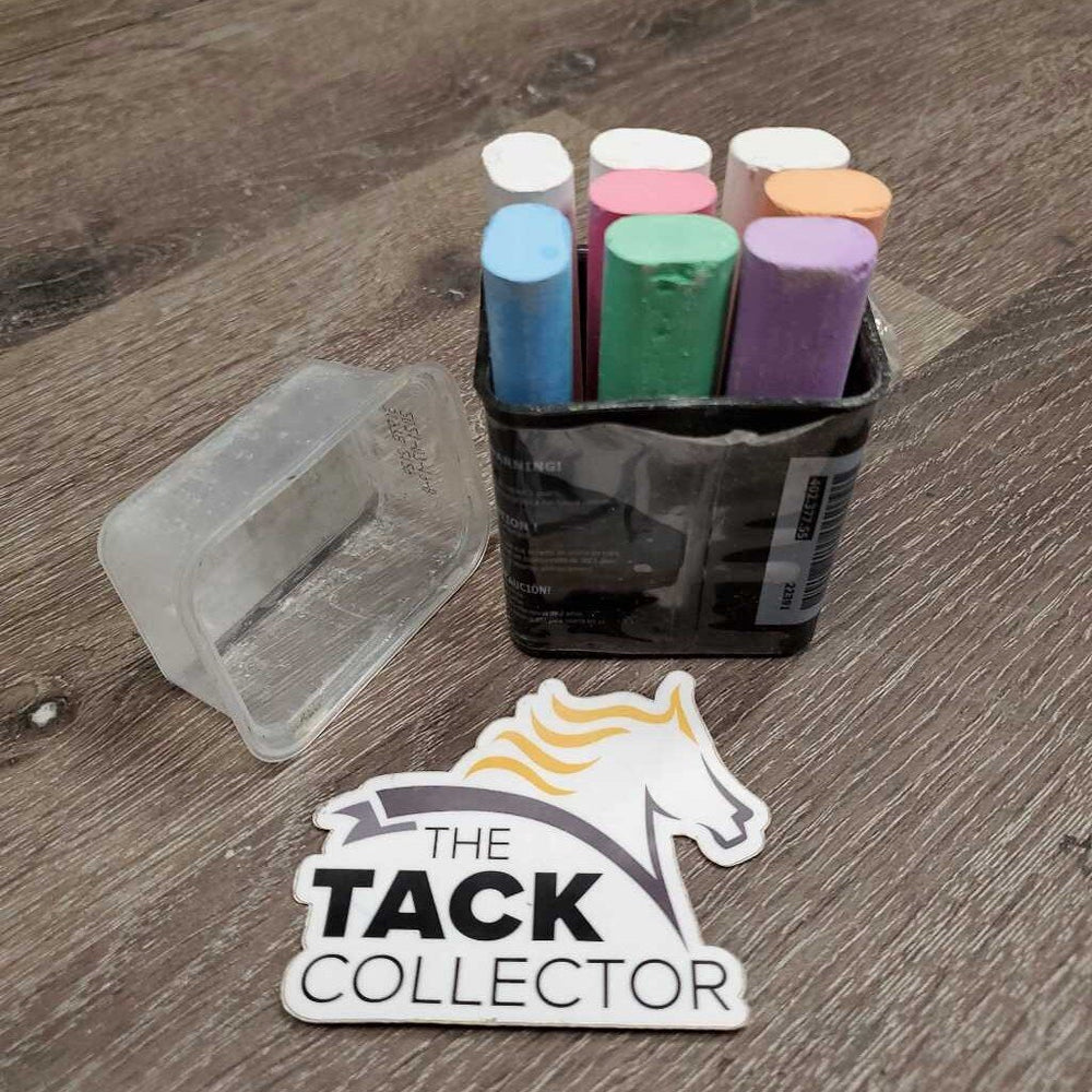 8 pieces Ikea Chalk, box, lid *like new, dusty, missing 1 Chalk