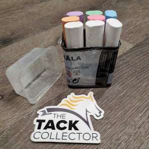 8 pieces Ikea Chalk, box, lid *like new, dusty, missing 1 Chalk