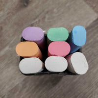 8 pieces Ikea Chalk, box, lid *like new, dusty, missing 1 Chalk