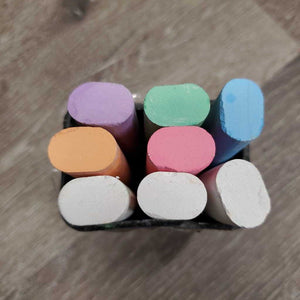 8 pieces Ikea Chalk, box, lid *like new, dusty, missing 1 Chalk