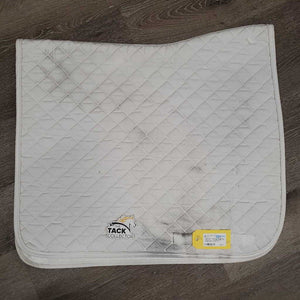 Quilt Dressage Saddle Pad *gc, mnr hair, cut tabs, stains, hair, rubbed binding