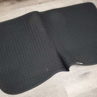 Quilt Dressage Saddle Pad, 1x piping *gc, v. mnr dirt, hair, cut tabs, piping rubs, pills
