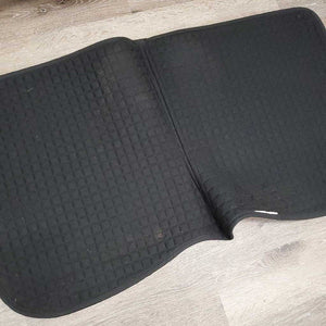 Quilt Dressage Saddle Pad, 1x piping *gc, v. mnr dirt, hair, cut tabs, piping rubs, pills