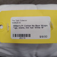 Pr Cotton No Bow Wraps *vgc, stains, mnr hair
