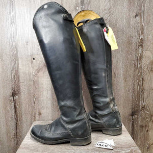 Dress Boots, Zips, 2 Black Forms, Boot Bag, brush & sponge *gc, v.dirty, toes: rubs & faded, unstitched seam, cracking elatics