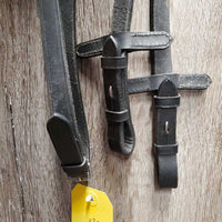 Rsd/Padded Monocrown Dressage Bridle, Thick Plain Reins, Bling Browband, Crank *gc, mnr dirt, rubs & dents, NO Flash, shortened/chicago screws, trimmed end
