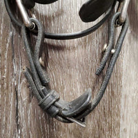 Rsd/Padded Monocrown Dressage Bridle, Thick Plain Reins, Bling Browband, Crank *gc, mnr dirt, rubs & dents, NO Flash, shortened/chicago screws, trimmed end
