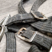 Light POW Spurs, Braided Nylon Spur Straps *fair, peeled, bubbled, rusty, dirty, film