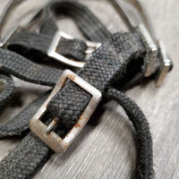 Light POW Spurs, Braided Nylon Spur Straps *fair, peeled, bubbled, rusty, dirty, film
