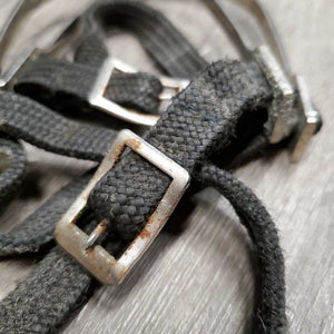 Light POW Spurs, Braided Nylon Spur Straps *fair, peeled, bubbled, rusty, dirty, film