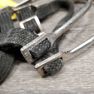 Light POW Spurs, Braided Nylon Spur Straps *fair, peeled, bubbled, rusty, dirty, film