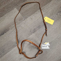 Fine/Narrow Rolled Leather Drop Noseband *gc/fair, cracks, rubs, stains, older, curled edge, film?mold, twists