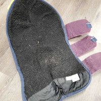 4 Front & Hind Shipping Boots *gc, clean, clumpy fleece, hairy, rubs, pills
