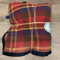 Waffle Cooler, tail *gc, mnr threads, hair, faded, shrunk, torn fleece, mnr snags/holes, repairs
