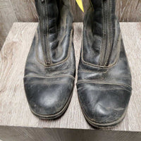 Pr Paddock Boots, zips *gc/fair, dirty, heel frays, hairy, stretched elastic, folded heels, crumpled
