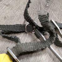 POW Spurs, Braided Nylon Straps *gc/fair, widened, scratches Straps: dirty, frayed, snags
